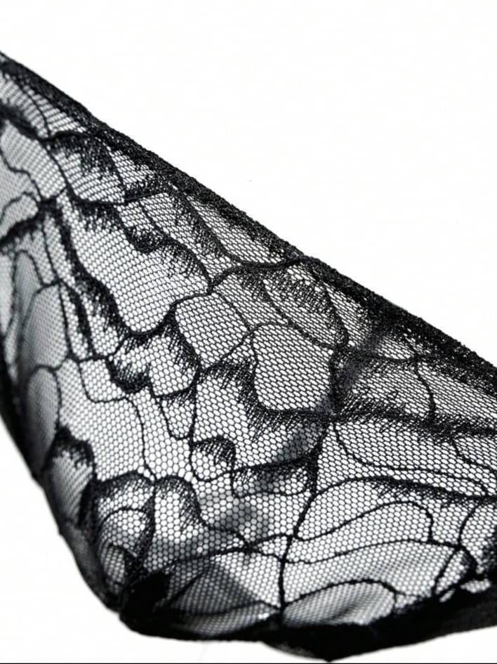 Midnight Heart Lace Brief
